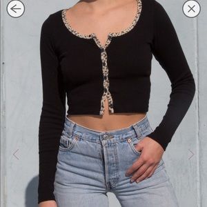 Brandy Melville Zelly Cheetah Top NEW